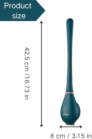 Modern Flexible Silicone Toilet Brush Set with Holder and Dispenser