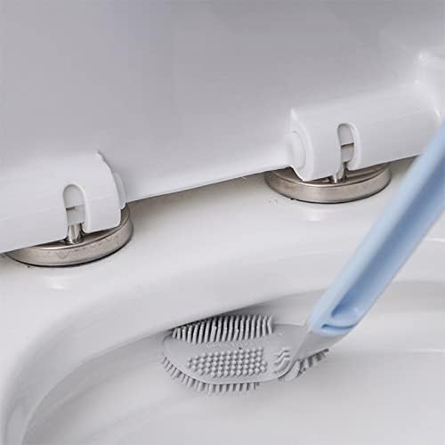 Silicone Toilet Brush with Holder Set for Bathroom Cleaning