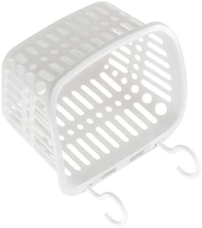 Plastic Hanging Shower Caddy with Draining Holes White 1