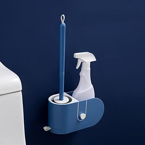 Toilet Brush with Holder Set - Soft TPR Silicone Head