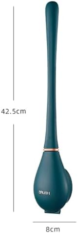 Modern Flexible Toilet Brush with Wall Mount Holder Orange