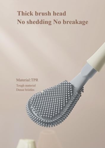 Toilet Brush and Holder Set - Wall Mounted No Drill Required 1