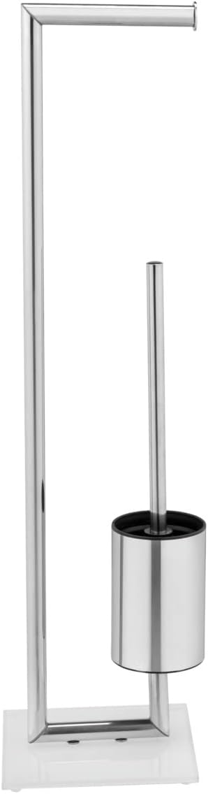 WENKO 17773100 Toilet Brush with Holder Steel Chrome