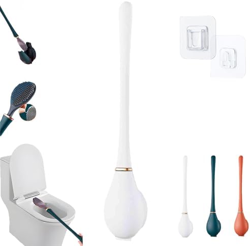 EZGHAR Modern Flexible Silicone Toilet Brush Set