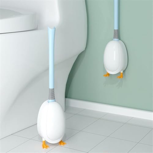Diving Duck Toilet Brush and Holder Set Pink