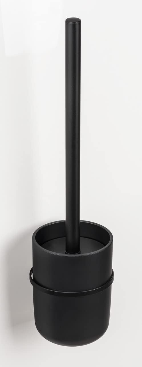 WENKO Turbo-Loc Toilet Brush Holder Set Black