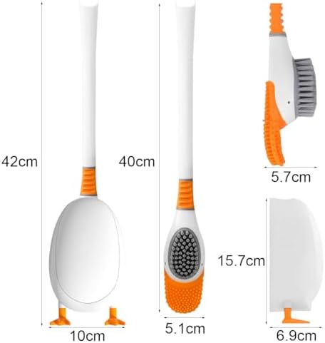 Diving Duck Toilet Brush with Wall Holder Silicone and TPR Design