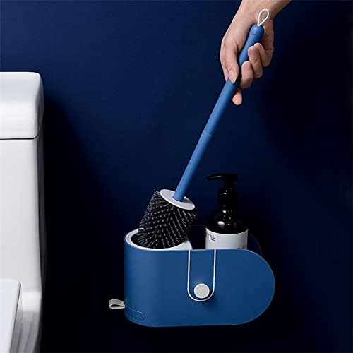 Toilet Brush with Holder Set - Soft TPR Silicone Head