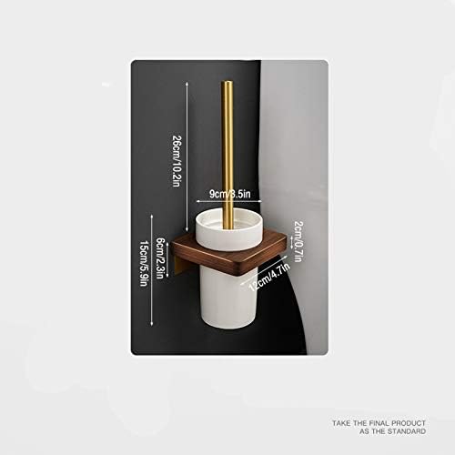 UNNS Toilet Brush with Holder Wall-Mounted Ceramic