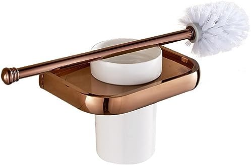 NOLLAM Rose Gold Brass Toilet Brush Set