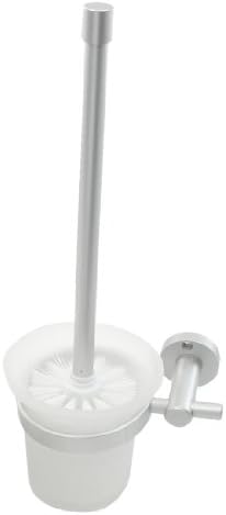 Qtqgoitem Toilet Brush Set with Frosted Glass Cup and Holder