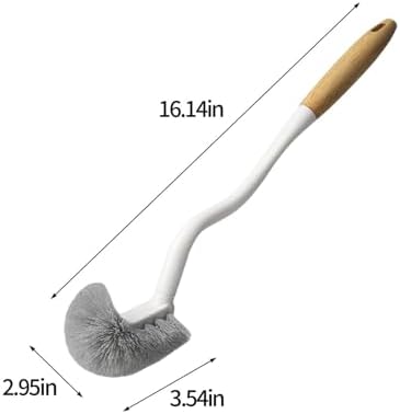 Durable Toilet Bowl Brush with Curved Head for Thorough Cleaning
