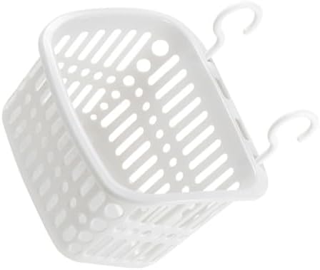 Plastic Hanging Shower Caddy with Draining Holes White 1
