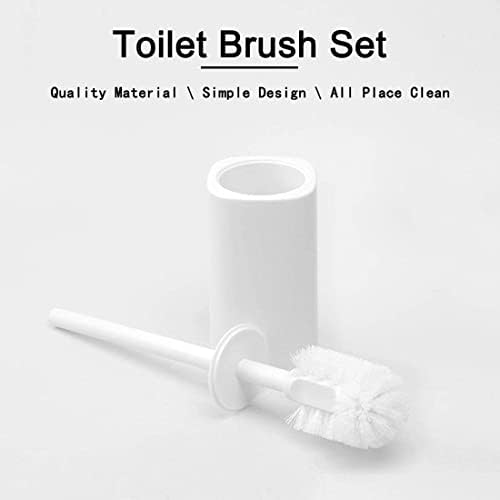 Plastic Toilet Brush with Holder for Space-Saving Deep Cleaning