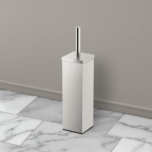 Gatco 1489 Square Toilet Brush Holder Satin Nickel 1