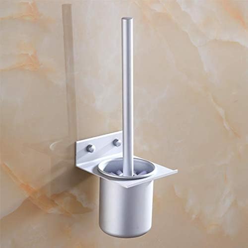 Aluminum Toilet Brush Holder with Cup Tray and Multifunctional Design