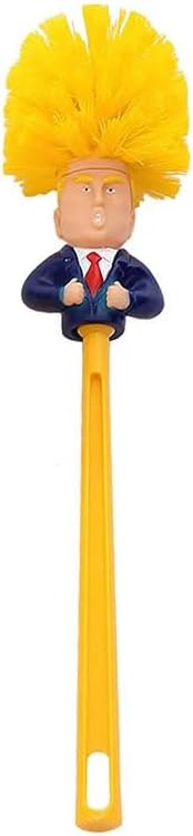 Trump Toilet Brush Set with Holder - Funny Novelty Cleaning Tool