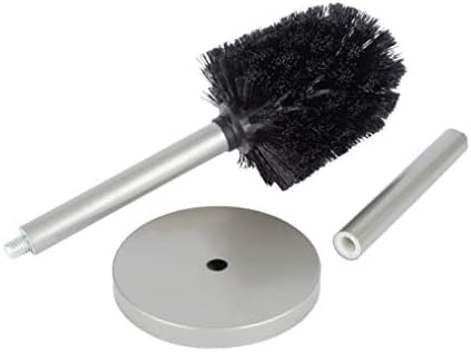 JS Jackson Supplies Sleek Toilet Brush with Metal Handle - Brushed Nickel