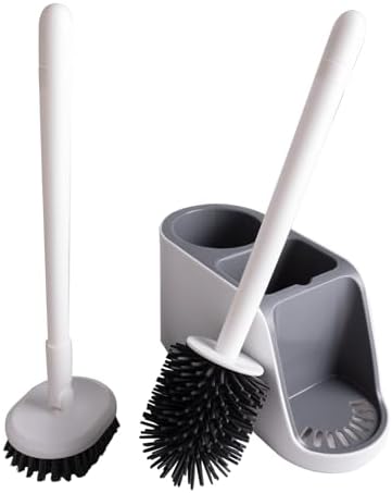 BITOPE 2-in-1 Toilet Brush with Holder and Floor Scrubber