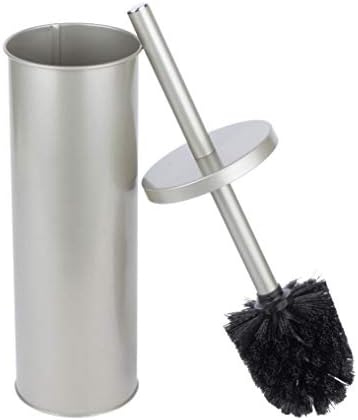 JS Jackson Supplies Sleek Toilet Brush with Metal Handle - Brushed Nickel