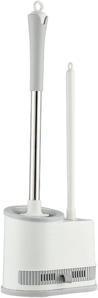 Toilet Brush with No-Slip Handle and Flexible Bristles