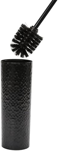 Bath Bliss Hammered Texture Toilet Brush in Black 1