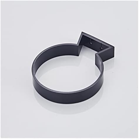 INPETS Black Space Aluminum Toilet Brush Holder