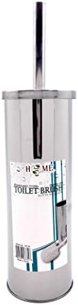 UNIWARE Chrome Coated Short Handle Toilet Brush 15 Inch
