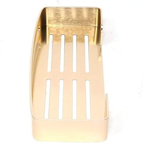 FINANCIALLY LIT LKOP Gold Aluminum Wall Mounted Shower Caddy