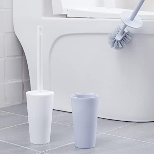 Nordic Style Toilet Brush Set with Long Handle and Soft Hair