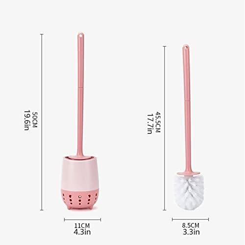 Toilet Brush and Holder Set with Strong Bristles and Durable Handle