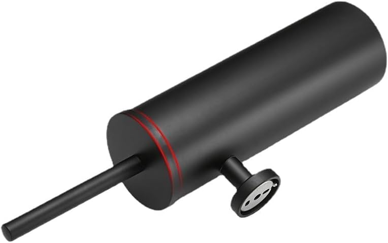 Matte Black Toilet Brush with Holder and Replaceable Brush Head