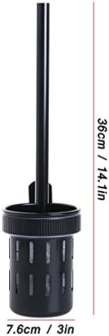 Black 360 Toilet Brush with Holder for Bathroom Cleaning