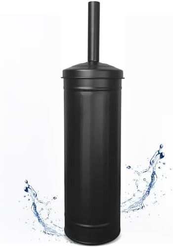 Autumn Alley Black Toilet Brush Holder Set