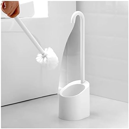 Portable Floating Toilet Brush with Holder - White