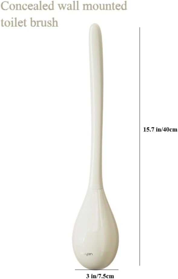 Toilet Brush and Holder Set - Wall Mounted No Drill Required 1