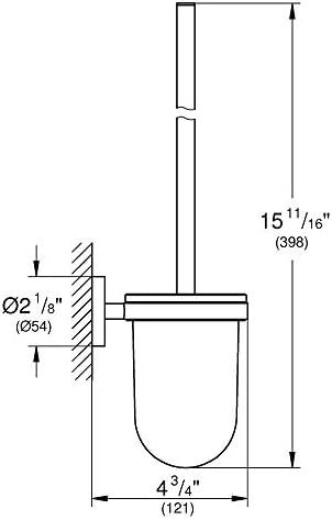 GROHE Essentials Toilet Brush Set Metal with Concealed Fastening