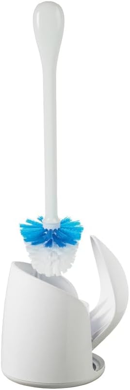 Compact Toilet Brush with Holder and Scrubber