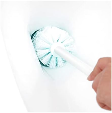 Portable Floating Toilet Brush with Holder - White