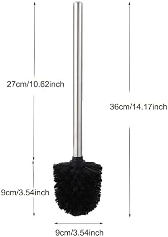 4PCS Toilet Brush with Stainless Steel Handle for Effective Bathroom Cleaning