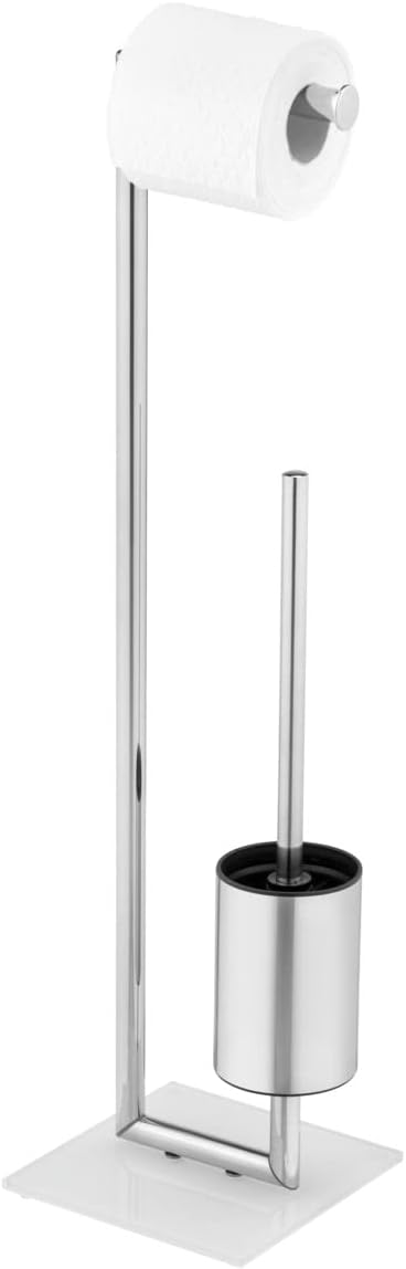 WENKO 17773100 Toilet Brush with Holder Steel Chrome