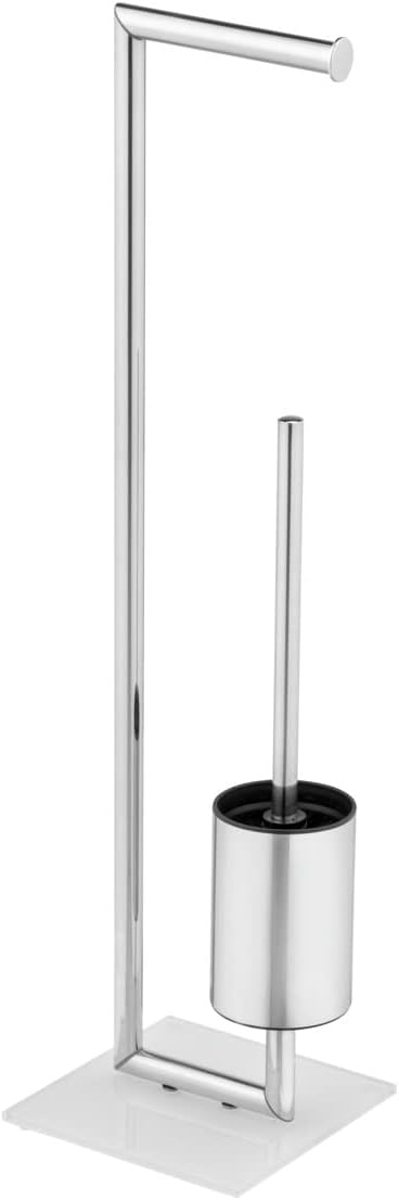 WENKO 17773100 Toilet Brush with Holder Steel Chrome