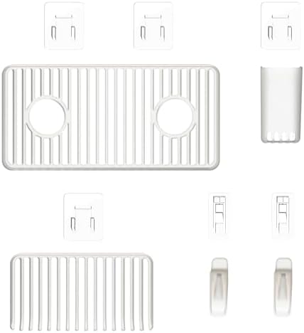 Three by Three Seattle Aquafolio 5 Piece Shower Organizer Set White