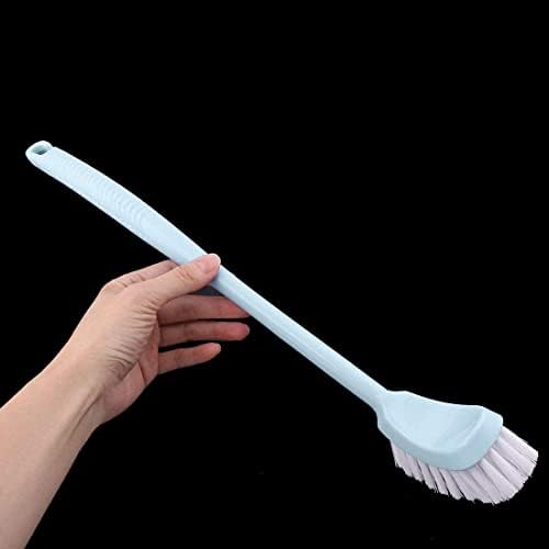 Blue Plastic Toilet Brush Holder with Bristle Head
