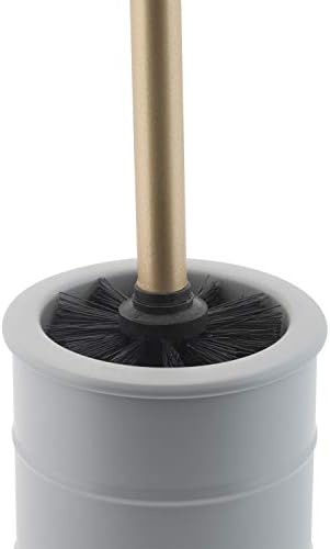 Modern Ridge Design Toilet Brush Holder in Grey 1