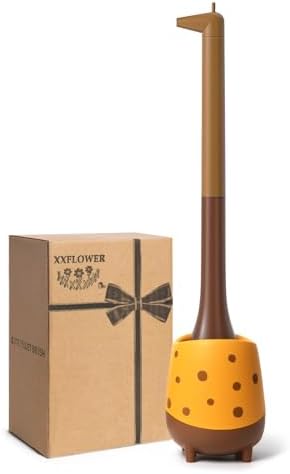 XXFLOWER Giraffe Toilet Brush Compact Cute Design