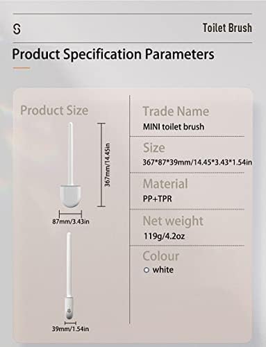 Silicone Toilet Brush with Wall Mounting Holder