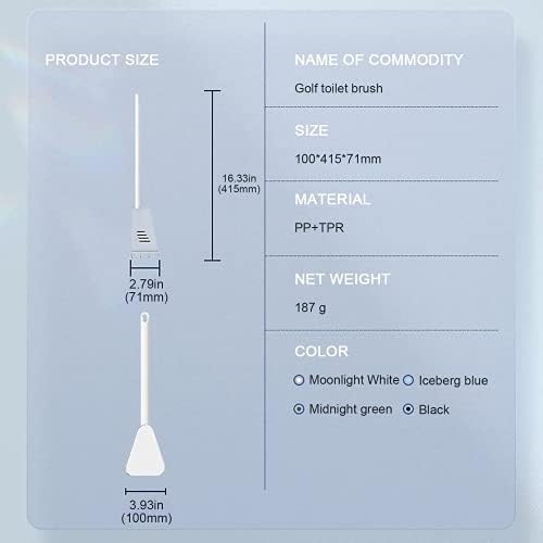Ymombest 360 Toilet Brush Holder Set with Flexible Silicone Head