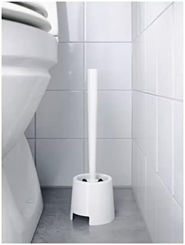 IKEA Bolmen White Toilet Brush with Holder