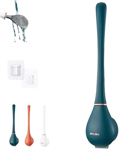 Modern Flexible Silicone Toilet Brush Set